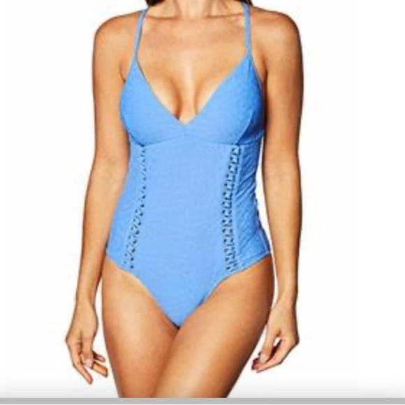 Final price ‼️‼️ Jessica Simpson Women's V-Neck Rose Bay Textured One Piece - Picture 1 of 13